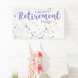 Happy Retirement Confetti Banner