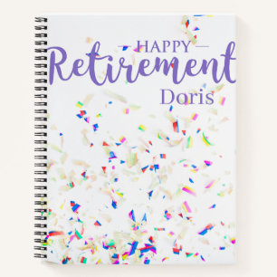 Happy Retirement Confetti Spiral Notebook Notizbuch