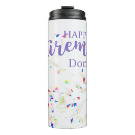 Happy Retirement Confetti Thermal Tumbler Thermosbecher