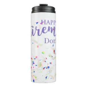 Happy Retirement Confetti Thermal Tumbler Thermosbecher