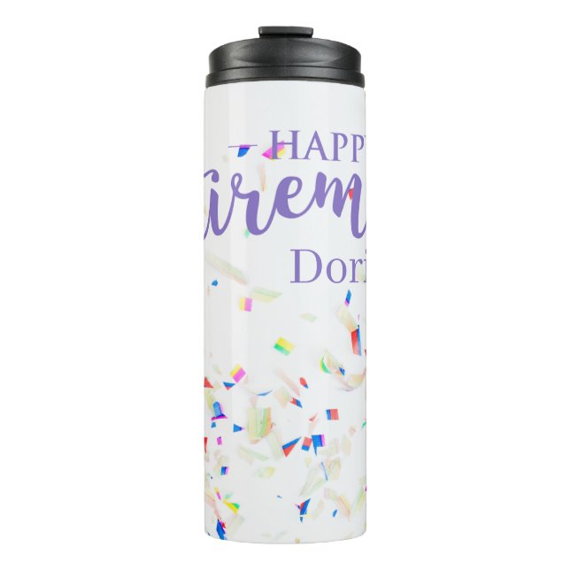 Happy Retirement Confetti Thermal Tumbler Thermosbecher (Vorderseite)