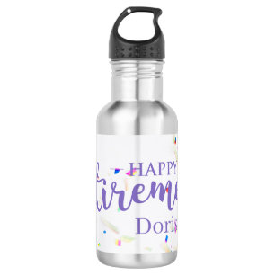 Happy Retirement Confetti Wasser Flasche Edelstahlflasche