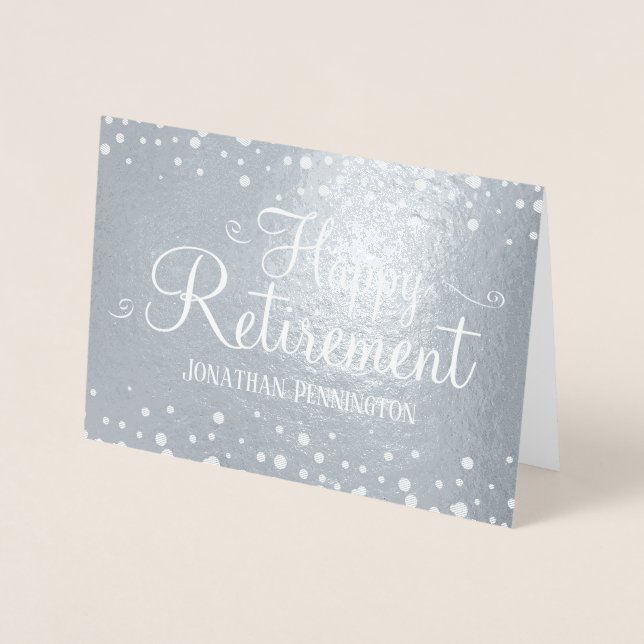 Happy Retirement Custom Foil Card Folienkarte (Vorderseite)
