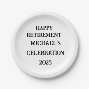 Happy Retirement Custom Tellers - Fett Party Desig Pappteller