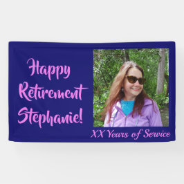 Happy Retirement Dunkle Lila Foto Rente Banner