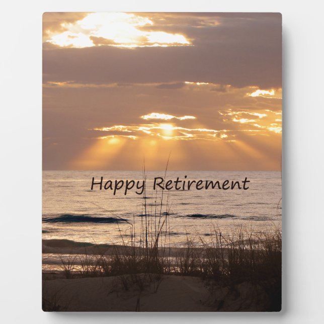 Happy Retirement - Florida Ocean Sunset Fotoplatte