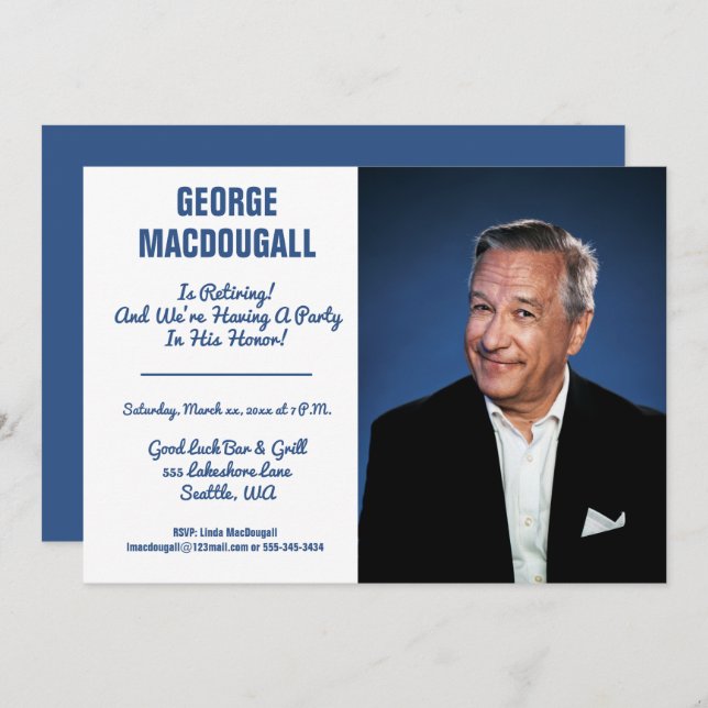 Happy Retirement Foto Party Einladung