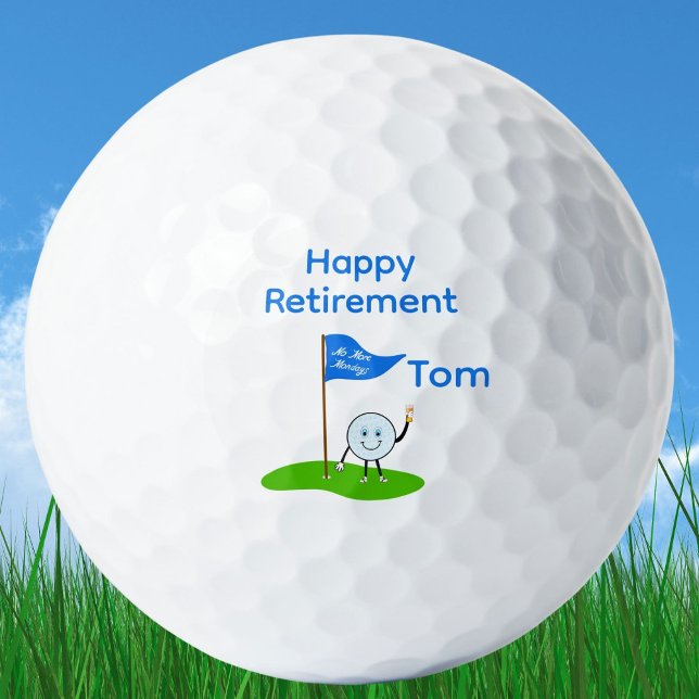 Happy Retirement Golf Ball Cartoon Holding Beer (Von Creator hochgeladen)
