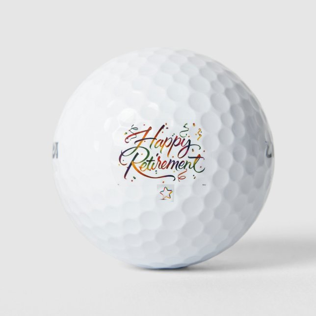 Happy Retirement Golfball (Golf balls Gifts!                                                              )