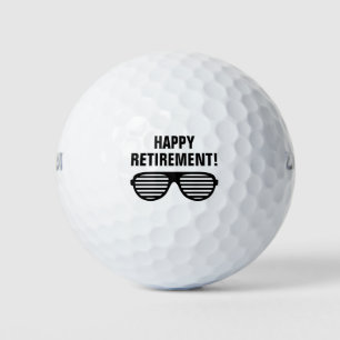 Happy Retirement Golfbälle mit coolen Party-Schatt