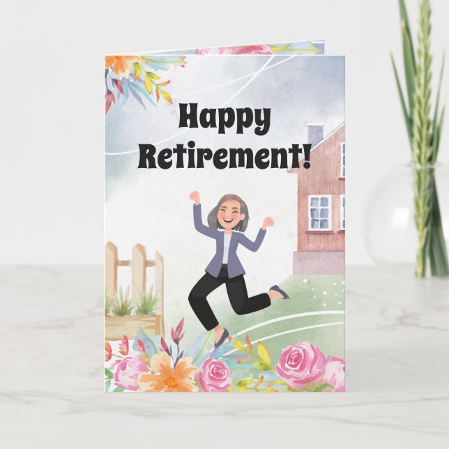 Happy Retirement! Grußkarte für einen Mitarbeiter Karte (Vorderseite)