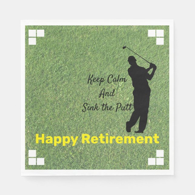Happy Retirement Paper Napkin Serviette (Vorderseite)