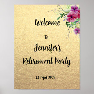 Happy Retirement Party Celebration Willkommenszeic Poster