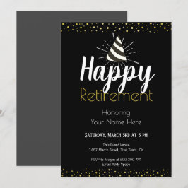 Happy Retirement Party Confetti Einladung