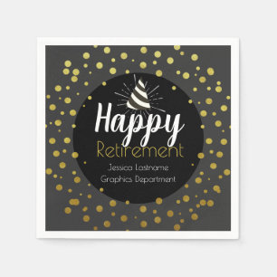 Happy Retirement Party Confetti Serviette