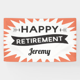 Happy Retirement Party Retro typografisch Banner