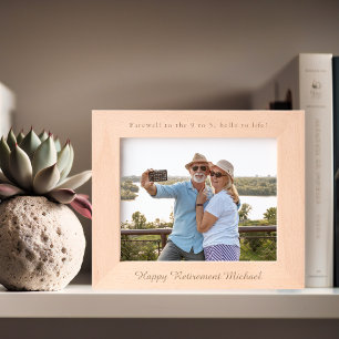 Happy Retirement   Personalisiert Geätzte Rahmen