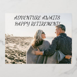 HAPPY RETIREMENT POSTCARD FOLIEN FEIERTAGSPOSTKARTE