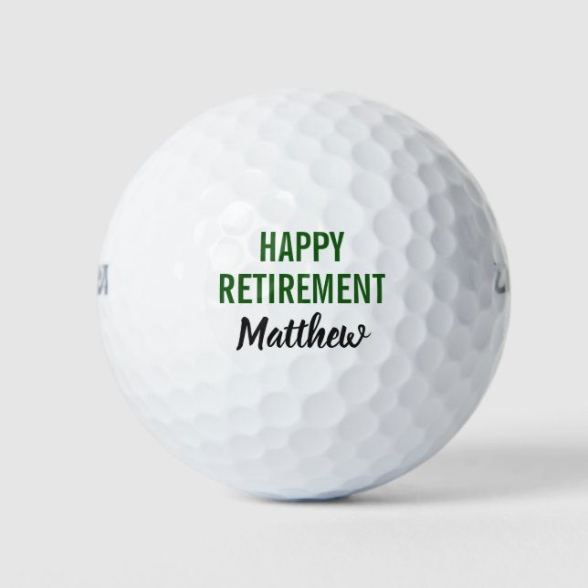 Happy Retirement Rent Golfer Golfball (Vorderseite)