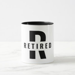 Happy Retirement Retiring Remüde Monogram Initial Tasse