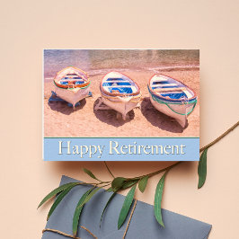 Happy Retirement Row Boats Card Karte