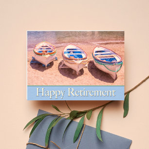 Happy Retirement Row Boats Card Karte
