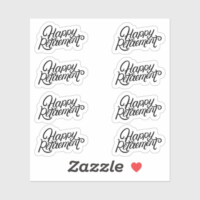 Happy Retirement Stickers Aufkleber (Blatt)