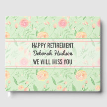 Happy Retirement Watercolor Floral Muster