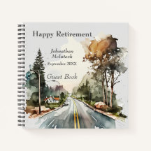 Happy Retirement Watercolor Road Guest
