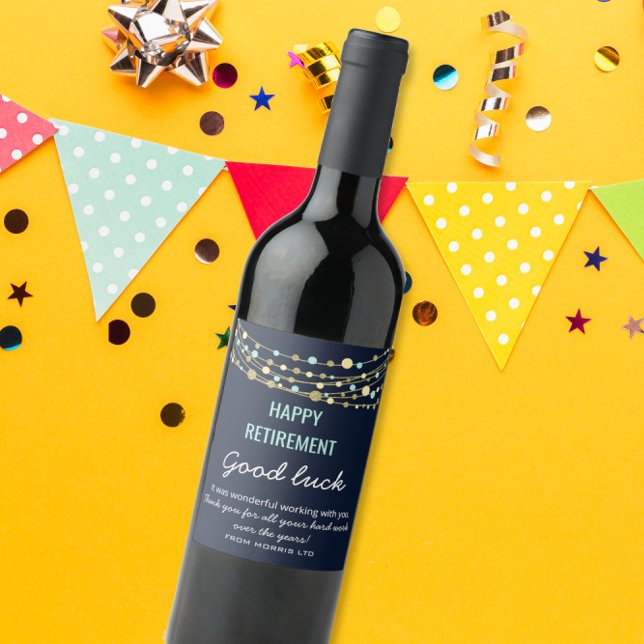 HAPPY RETIREMENT WEINETIKETT (Von Creator hochgeladen)