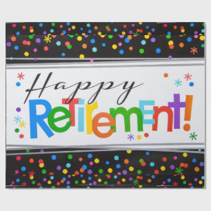 Happy Retirement Wrapping Paper Geschenkpapier