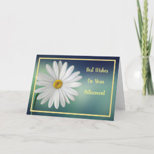 Happy Retirement wünscht White Daisy Elegant Karte