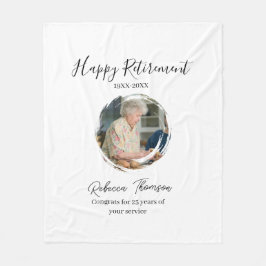 Happy retirement year name circle photo retired fleecedecke