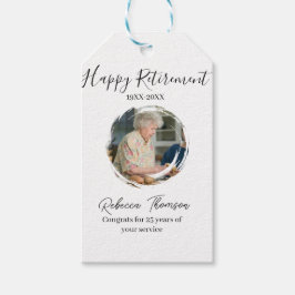 Happy retirement year name circle photo retired geschenkanhänger