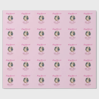 Happy retirement year name circle photo retired geschenkpapier