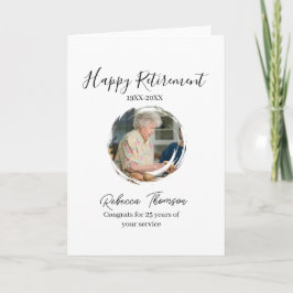 Happy retirement year name circle photo retired karte