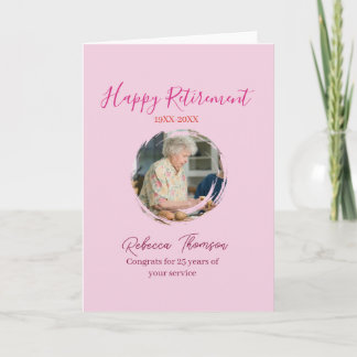 Happy retirement year name circle photo retired karte