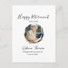 Happy retirement year name circle photo retired postkarte