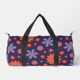 Happy Retro Blume Niedlich 70er Hippie Daisy Patte Duffle Bag