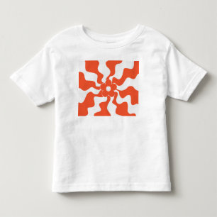 Happy Retro Daisy in Orange und White Kleinkind T-shirt
