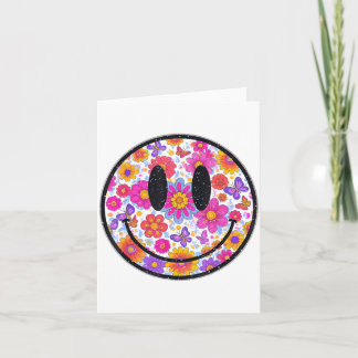 Happy Retro Daisy Smile Face Preppy Aesthetic Men  Karte