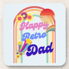 Happy Retro Vater Getränkeuntersetzer