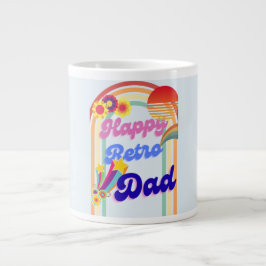 Happy Retro Vater Jumbo-Tasse