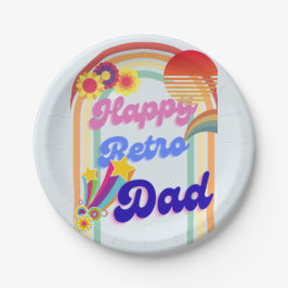Happy Retro Vater Pappteller