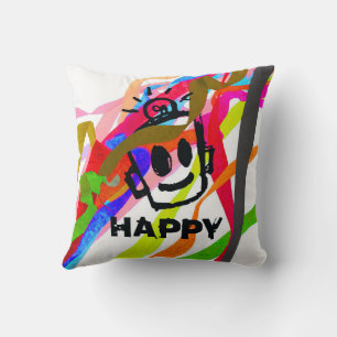 HAPPY Ribbons Wall Clock Kissen