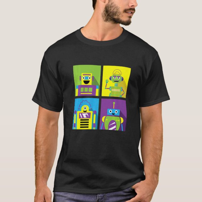 Happy Robot Toy Collector T-Shirt (Vorderseite)