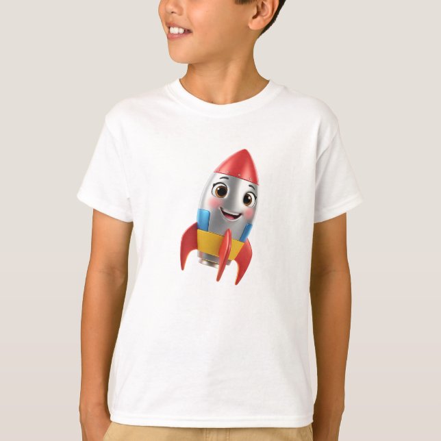 Happy Rocket 3D T-Shirt (Vorderseite)