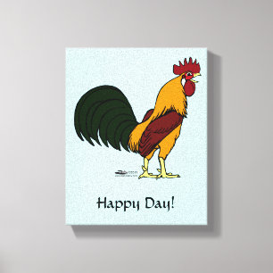 Happy Rooster Leinwanddruck