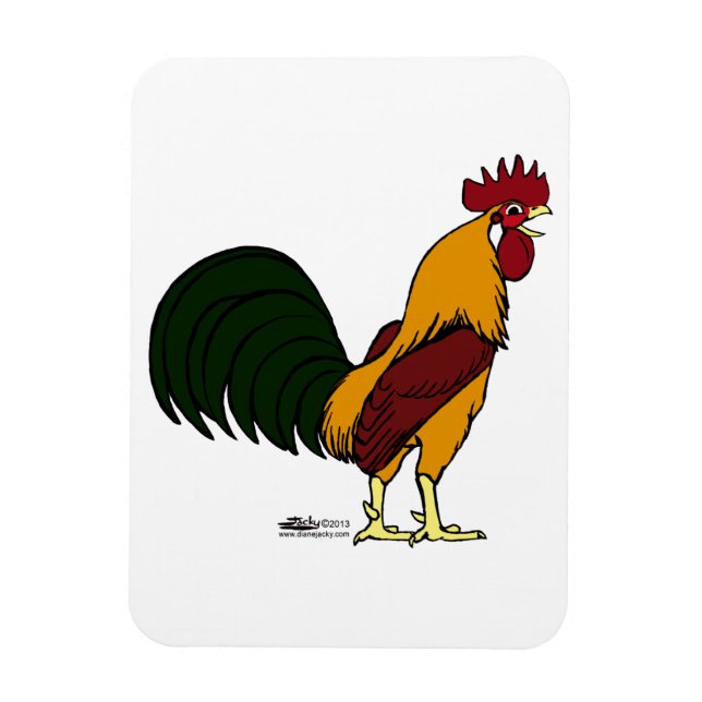Happy Rooster Magnet (Vertikal)