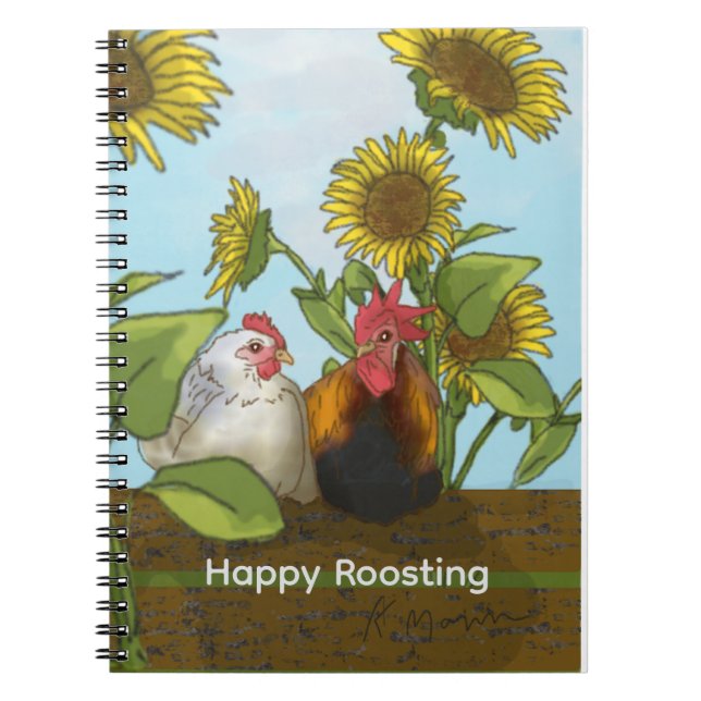 Happy Roosting Journal Notizblock (Vorderseite)